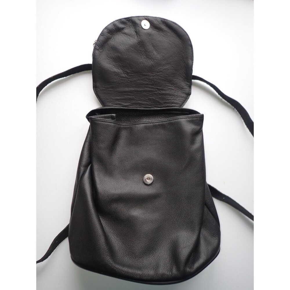 Harley Davidson Leather Back Pack Women Adjustable Shoulder Pebble Logo - Picture 3 of 6